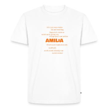 Cadeau pour Amilia - T-shirt Premium bio Homme - blanc - Devant - Nico (187cm)