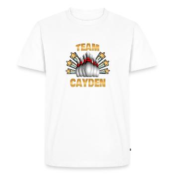Bowling Cayden - Men's Premium Organic T-Shirt - white - Front - Nico (187cm)