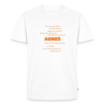 Proverbs Agnes - Men's Premium Organic T-Shirt - white - Front - Nico (187cm)