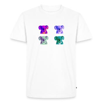Koala coloré idée cadeau Koalas Pop Art Pop Art - T-shirt Premium bio Homme - blanc - Devant - Nico (187cm)