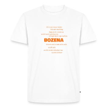 Proverbes Bozena - T-shirt Premium bio Homme - blanc - Devant - Nico (187cm)