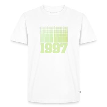 Année 1997 - T-shirt Premium bio Homme - blanc - Devant - Nico (187cm)