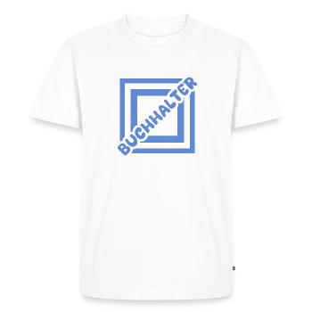 Don pour comptable - T-shirt Premium bio Homme - blanc - Devant - Nico (187cm)
