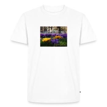 Crocuses Szczecin Poland Springtime - Men's Premium Organic T-Shirt - white - Front - Nico (187cm)