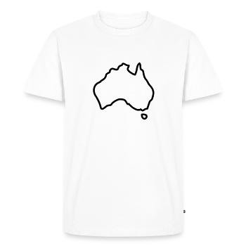 Australia logo - T-shirt Premium bio Homme - blanc - Devant - Nico (187cm)