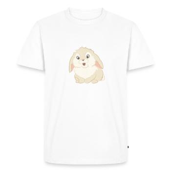 Lapin mignon comme illustration - T-shirt Premium bio Homme - blanc - Devant - Nico (187cm)