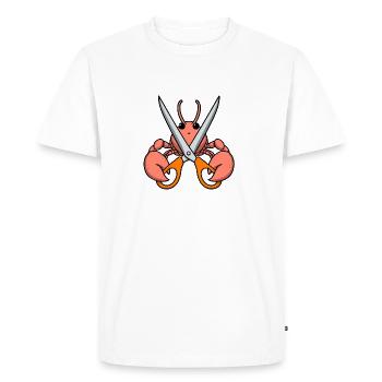 Bande dessinée homard crabe homard homard langouste orange ciseaux - T-shirt Premium bio Homme - blanc - Devant - Nico (187cm)