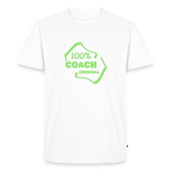Le métier de coach - T-shirt Premium bio Homme - blanc - Devant - Nico (187cm)