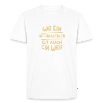 Gift for Computer Scientist - Men's Premium Organic T-Shirt - white - Front - Nico (187cm)
