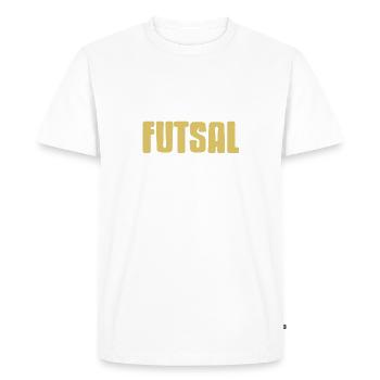 C’est du futsal d’accord Citation sur l’attitude drôle d’un joueur - T-shirt Premium bio Homme - blanc - Devant - Nico (187cm)