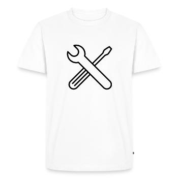 Wrench and screwdriver - Men's Premium Organic T-Shirt - white - Front - Nico (187cm)