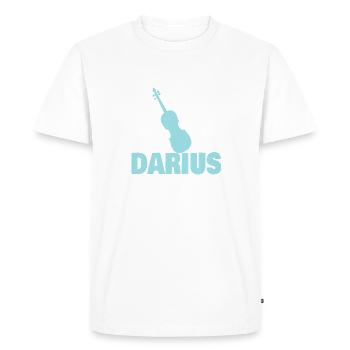 Violin Darius - Men's Premium Organic T-Shirt - white - Front - Nico (187cm)