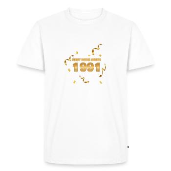 1991 - Men's Premium Organic T-Shirt - white - Front - Nico (187cm)