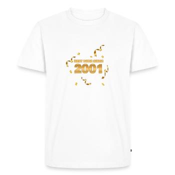 Année 2001 - T-shirt Premium bio Homme - blanc - Devant - Nico (187cm)