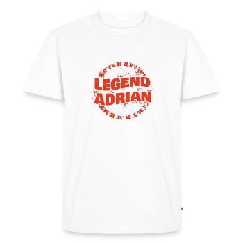 Adrian - Men's Premium Organic T-Shirt - white - Front - Nico (187cm)