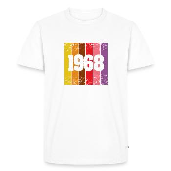 1968 - T-shirt Premium bio Homme - blanc - Devant - Nico (187cm)