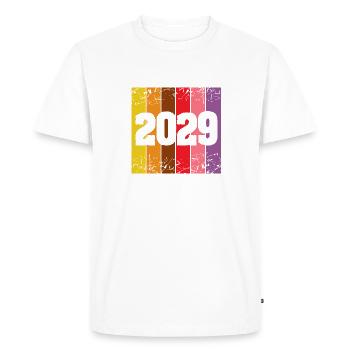 Year 2029 - Men's Premium Organic T-Shirt - white - Front - Nico (187cm)