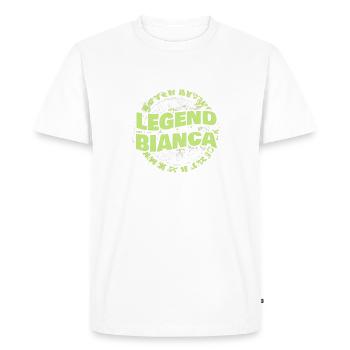 Ms. Bianca - Men's Premium Organic T-Shirt - white - Front - Nico (187cm)