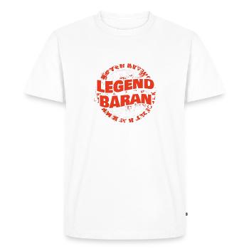 Man Baran - T-shirt Premium bio Homme - blanc - Devant - Nico (187cm)