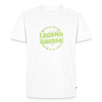 Ms. Anissa - Men's Premium Organic T-Shirt - white - Front - Nico (187cm)