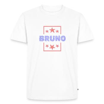 Bruno Bruno - T-shirt Premium bio Homme - blanc - Devant - Nico (187cm)