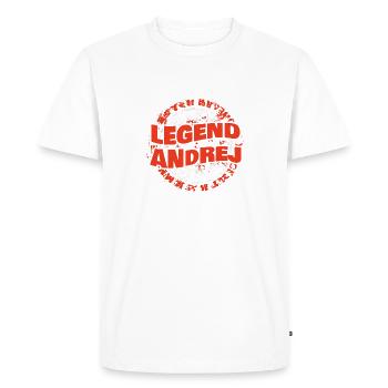 Homme Andrej - T-shirt Premium bio Homme - blanc - Devant - Nico (187cm)