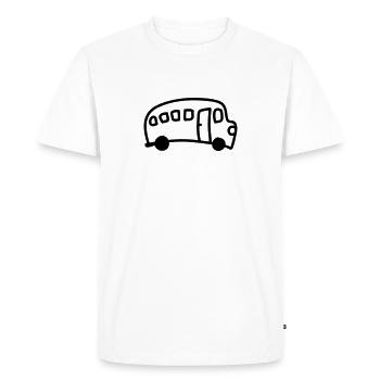Bus - Line - Men's Premium Organic T-Shirt - white - Front - Nico (187cm)