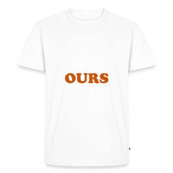 OURS BIPOLAIRE - T-shirt Premium bio Homme - blanc - Devant - Nico (187cm)
