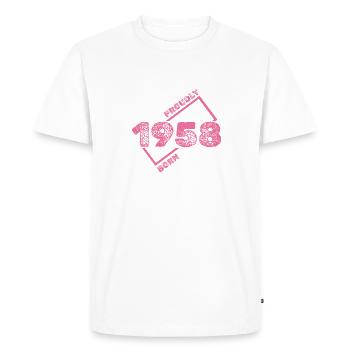 1958 - T-shirt Premium bio Homme - blanc - Devant - Nico (187cm)