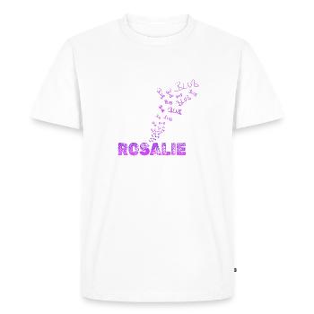 Rosalie amusante - T-shirt Premium bio Homme - blanc - Devant - Nico (187cm)