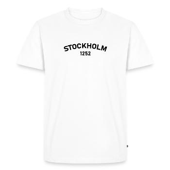 Stockholm 1252 Suède - T-shirt Premium bio Homme - blanc - Devant - Nico (187cm)
