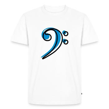 Bass Clef - Men's Premium Organic T-Shirt - white - Front - Nico (187cm)