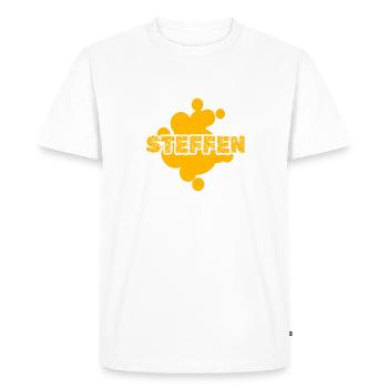 Gift for Steffen - Men's Premium Organic T-Shirt - white - Front - Nico (187cm)