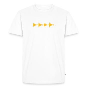 Waveform - Sample - Drumloop - T-shirt Premium bio Homme - blanc - Devant - Nico (187cm)