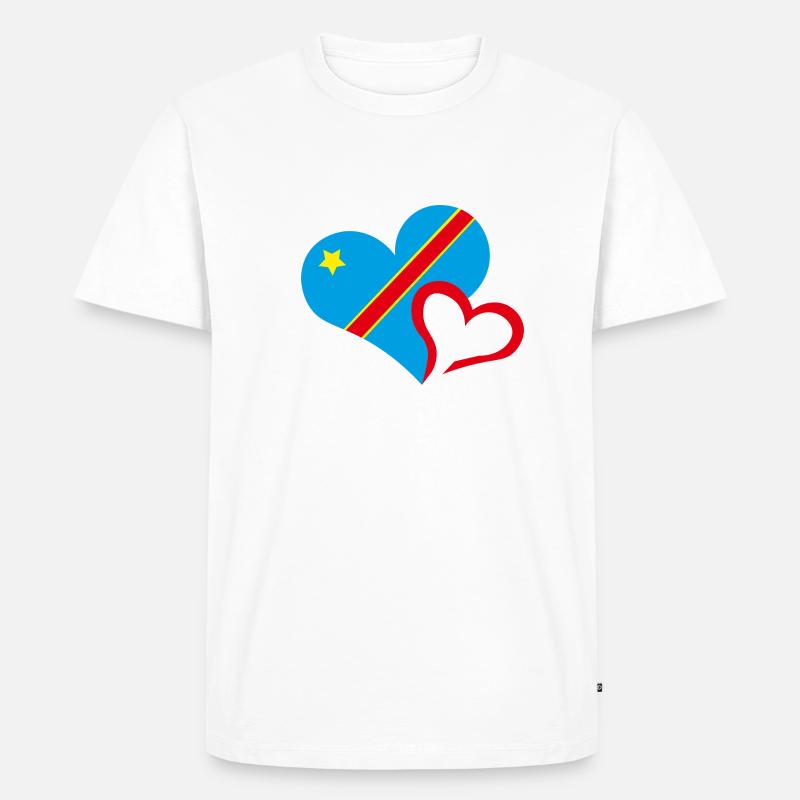 Kongo, ich liebe Kongo - Männer Premium Bio T-Shirt - Weiß