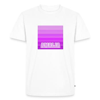 Mme Amalia - T-shirt Premium bio Homme - blanc - Devant - Nico (187cm)