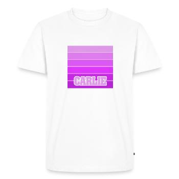 Girl's name Carlie - Men's Premium Organic T-Shirt - white - Front - Nico (187cm)