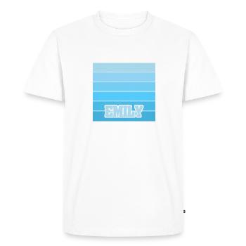 Nom de la femme Emily - T-shirt Premium bio Homme - blanc - Devant - Nico (187cm)