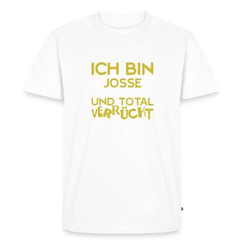 Cadeau pour Josse - T-shirt Premium bio Homme - blanc - Devant - Nico (187cm)