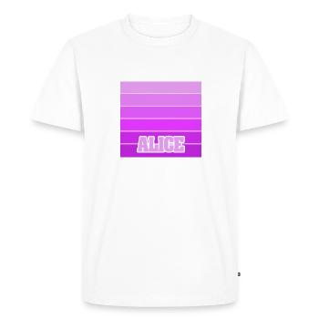 Gift for Alice - Men's Premium Organic T-Shirt - white - Front - Nico (187cm)
