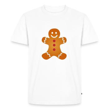 partenaires de pain d'épice laid de Noël T-shirt - T-shirt Premium bio Homme - blanc - Devant - Nico (187cm)