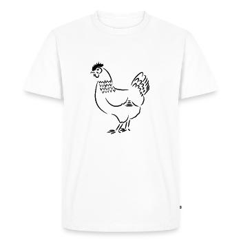 poule de poulet - T-shirt Premium bio Homme - blanc - Devant - Nico (187cm)