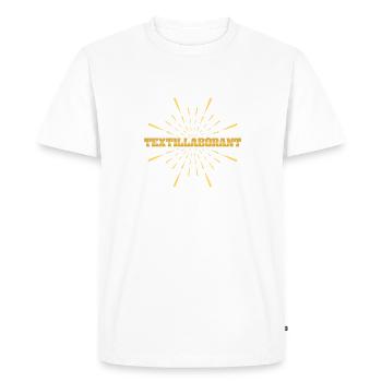 Assistant(e) de laboratoire textile en tant que métier - T-shirt Premium bio Homme - blanc - Devant - Nico (187cm)