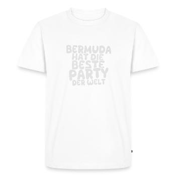 Gift for Bermuda - Men's Premium Organic T-Shirt - white - Front - Nico (187cm)