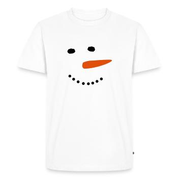 Schneemann Schnee Winter Weihnachten - Männer Premium Bio T-Shirt - Weiß - Vorne - Nico (187cm)