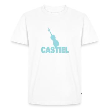 Viola Castiel - T-shirt Premium bio Homme - blanc - Devant - Nico (187cm)