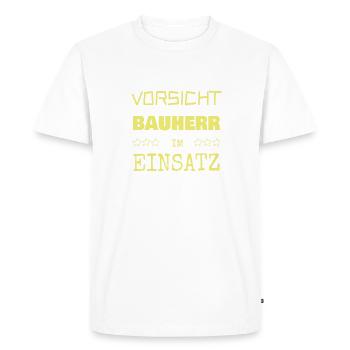 Builder as a vocation - Men's Premium Organic T-Shirt - white - Front - Nico (187cm)