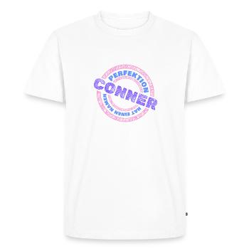 Conner dans le rôle de Conner - T-shirt Premium bio Homme - blanc - Devant - Nico (187cm)