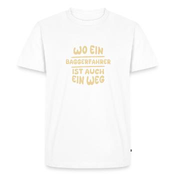 Excavator Driver as Excavator Driver - Men's Premium Organic T-Shirt - white - Front - Nico (187cm)