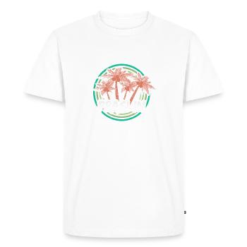 Vacances Praslin - T-shirt Premium bio Homme - blanc - Devant - Nico (187cm)